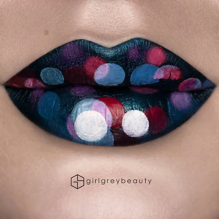 La maquilladora Andrea Reed convierte sus labios en obras de arte y estos son los 40 diseños más deslumbrantes