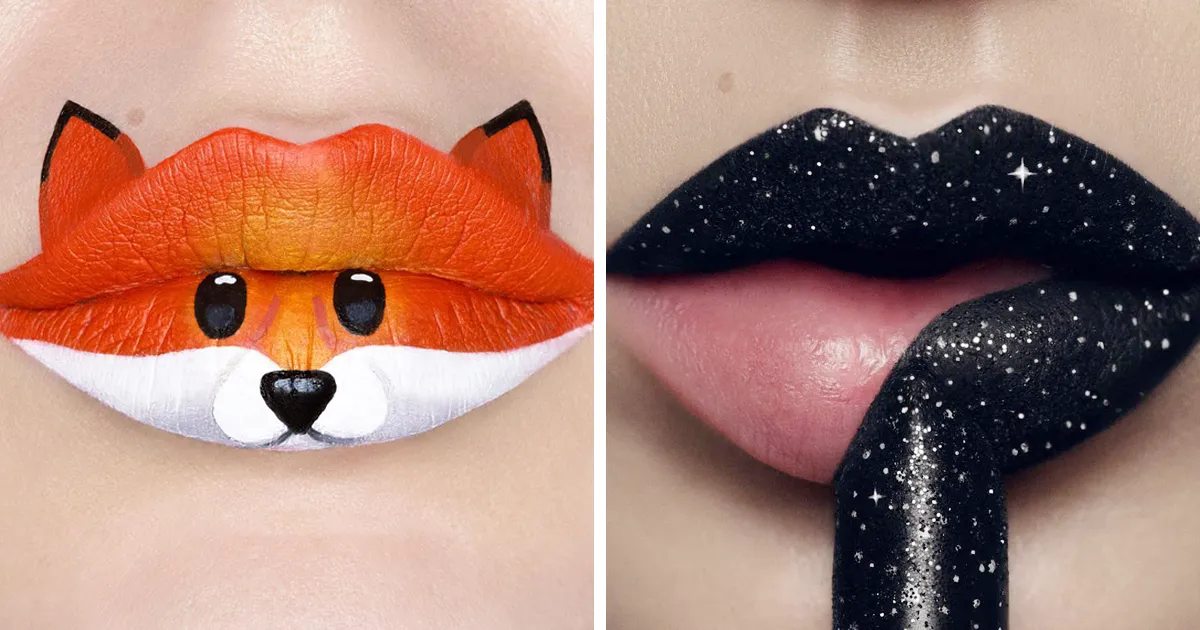 La maquilladora Andrea Reed convierte sus labios en obras de arte y estos son los 40 diseños más deslumbrantes