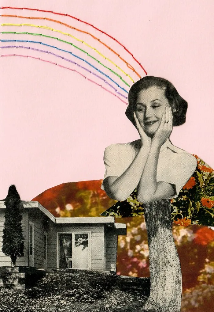 I Make Collages With Hand-Sewn Elements