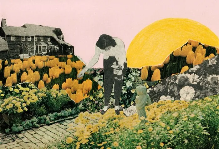 I Make Collages With Hand-Sewn Elements