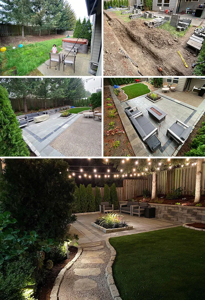 Renovación de todo el patio trasero durante la cuarentena