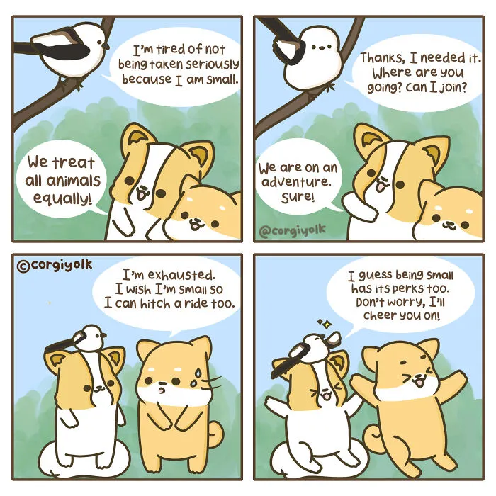 My 30 Wholesome Comics Featuring A Corgi And His Adventures With Other Animal Friends