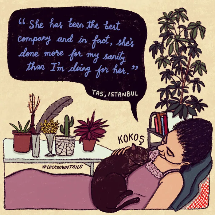 My Series Of Illustrations Looking At The Relationships Of People And Their Pets In The Lockdown (16 Pics)