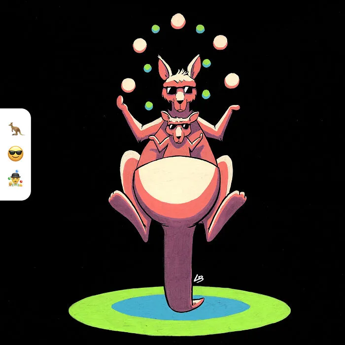 People On The Internet Have Sent Me Random Emoji Combinations And I Made Illustrations Out Of Them (34 Pics)