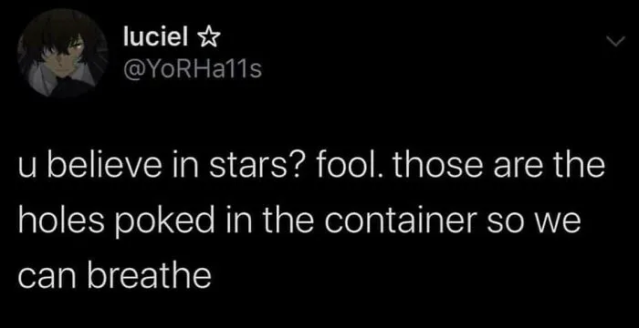 Those Are The Holes Poked In The Container So We Can Breathe