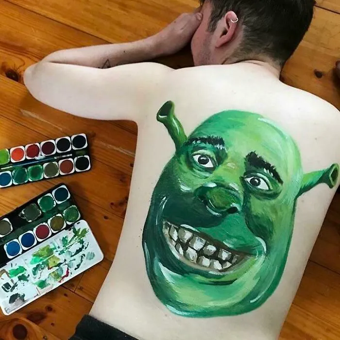 Told My Boyfriend I Was Painting Flowers. I Was, In Fact, Painting Shrek
