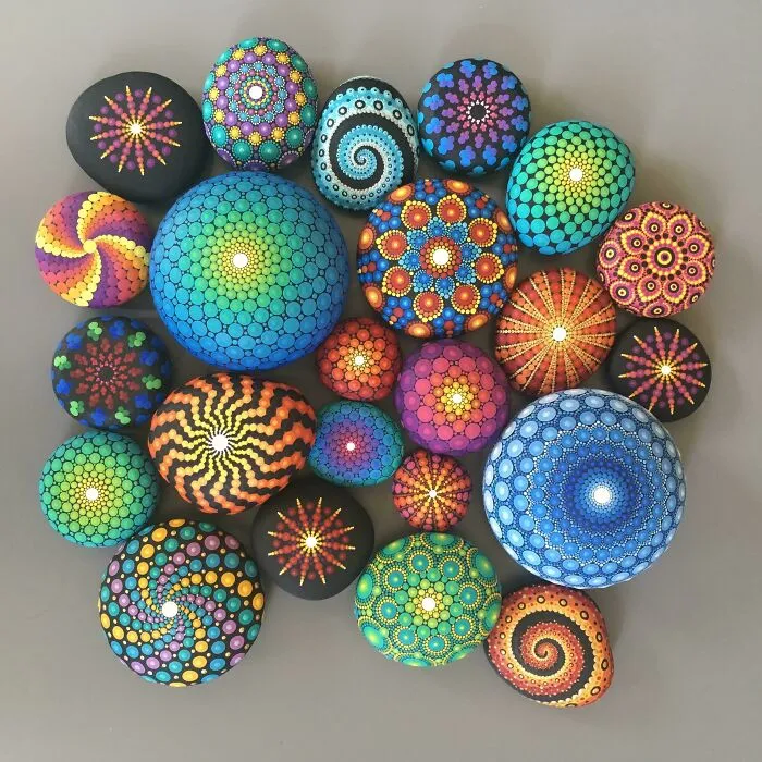 ¡Pinté un montón de rocas durante la cuarentena!