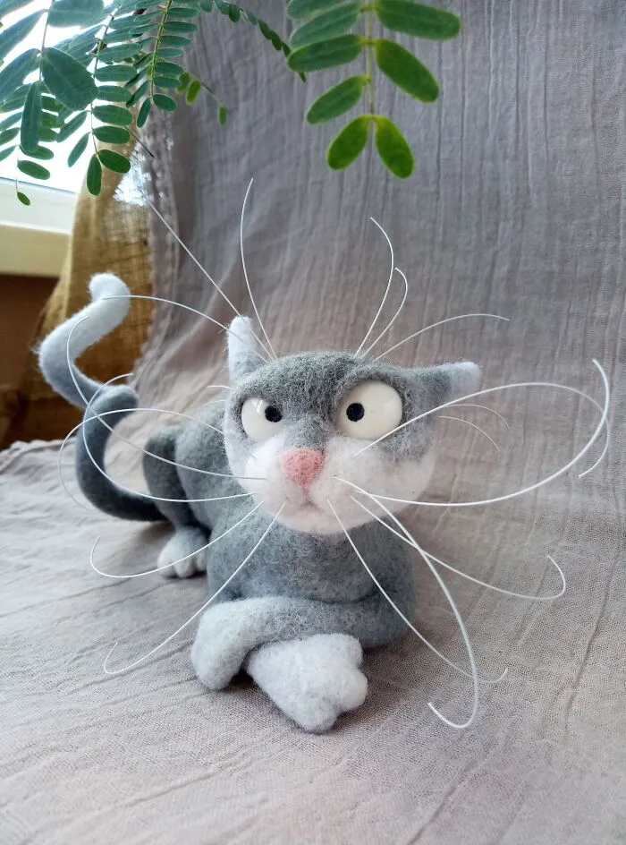 I'm Addicted To Making Felted Cats. What Do You Guys Think?