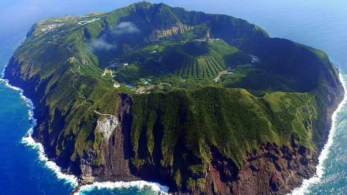Aogashima Is An Isolated Village In Tokyo That Is Inside A Volcano That Has Another Mini Volcano Inside It