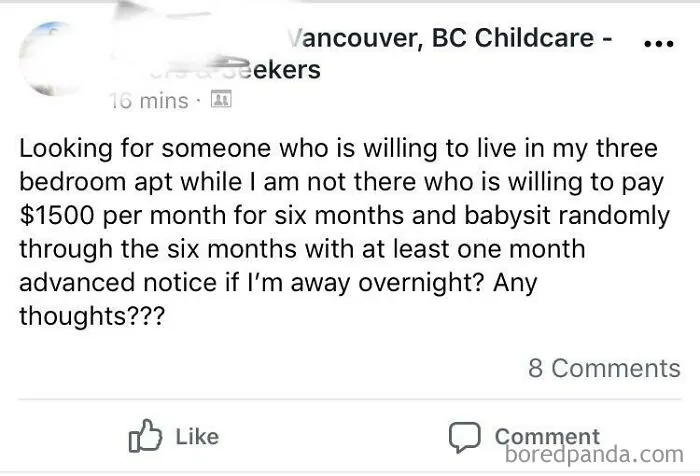 Pay My Rent And Babysit For Me Too