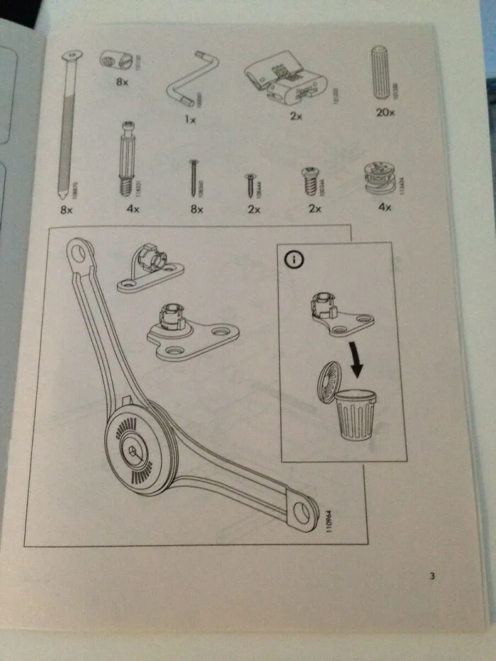 A Page In My IKEA Instruction Manual Told Me To Throw Out One Of The Parts