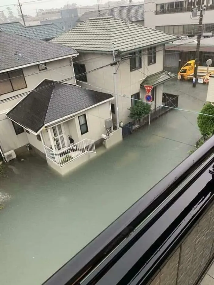 Inundación en Japón, acabo de darme cuenta de que apenas hay basura y escombros flotantes