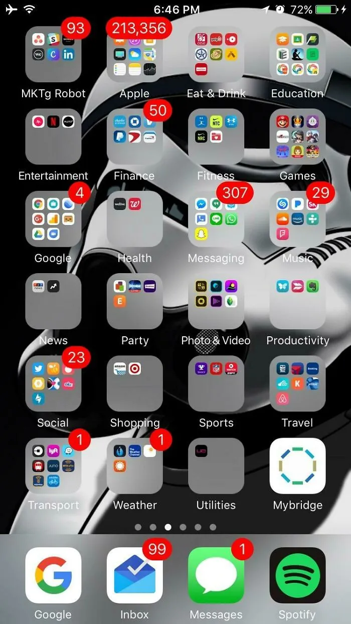 Mi amigo me sugirió que publicara la pantalla del menú de mi teléfono
