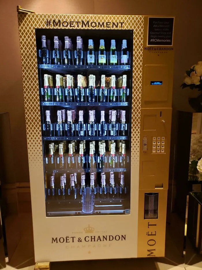 The Hotel I Am Staying At Has A Vending Machine Strictly For Champagne