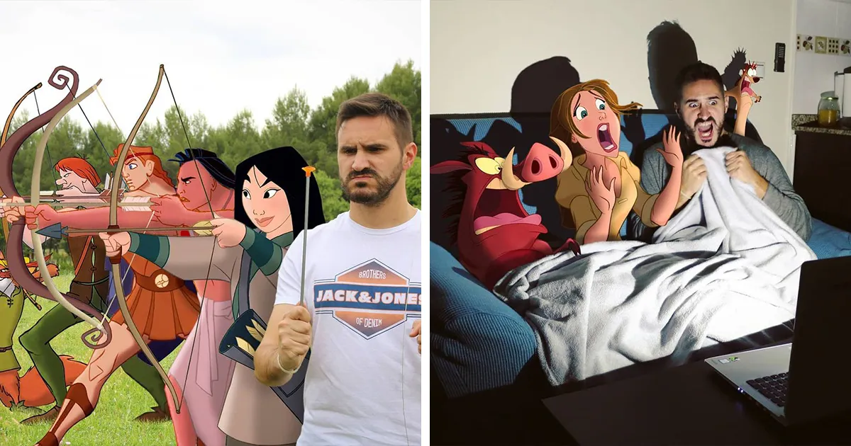 Este hombre sigue colocando personajes de Disney en sus fotos y los resultados son divertidísimos (30 nuevas fotos)