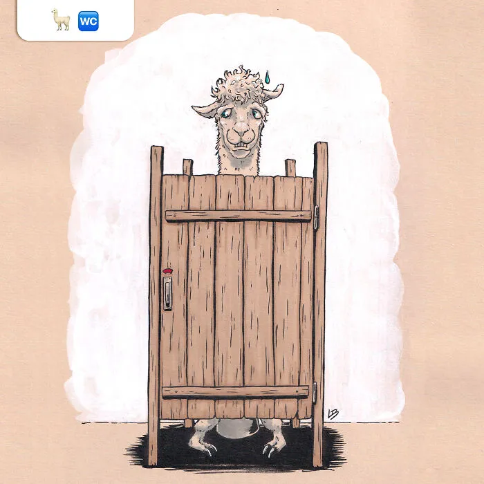 People On The Internet Have Sent Me Random Emoji Combinations And I Made Illustrations Out Of Them (34 Pics)