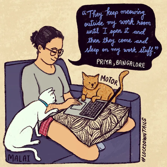My Series Of Illustrations Looking At The Relationships Of People And Their Pets In The Lockdown (16 Pics)