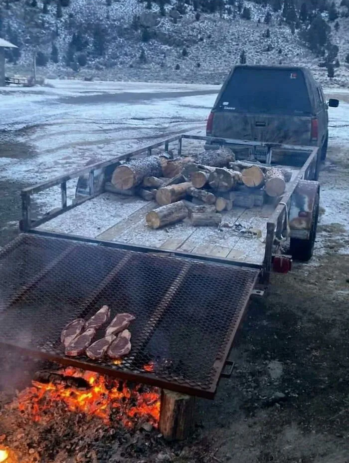 Cooking Some Trailer Steaks