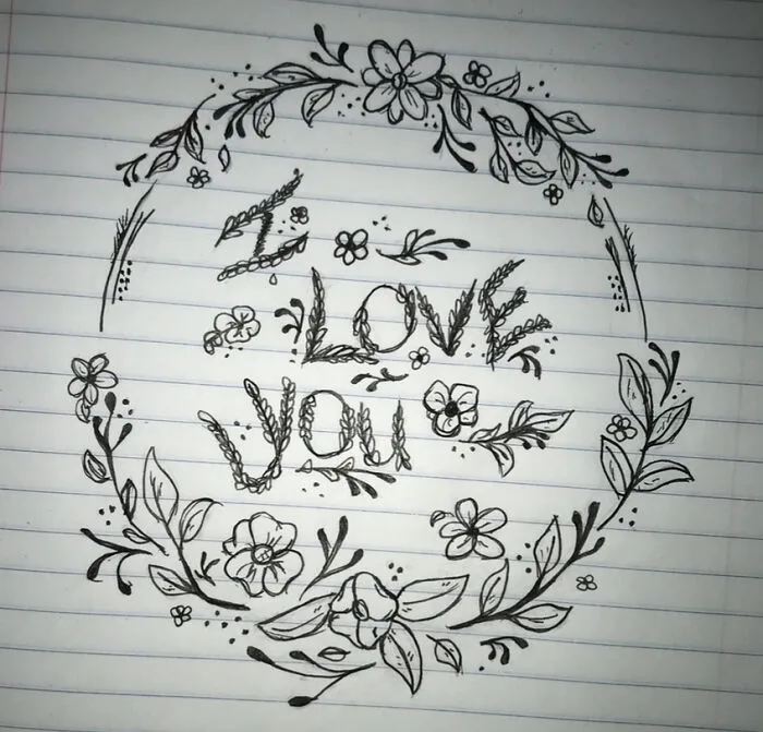 A Little Thing I Drew For My Dad In His Notebook