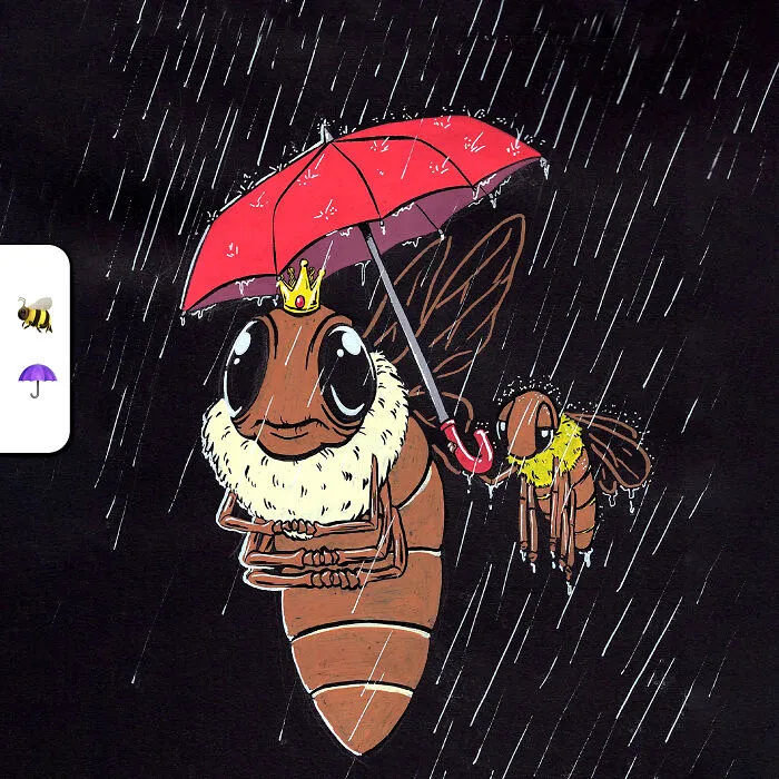 People On The Internet Have Sent Me Random Emoji Combinations And I Made Illustrations Out Of Them (34 Pics)