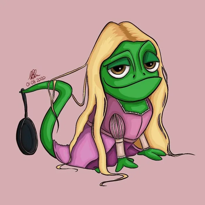 Pascal As Rapunzel