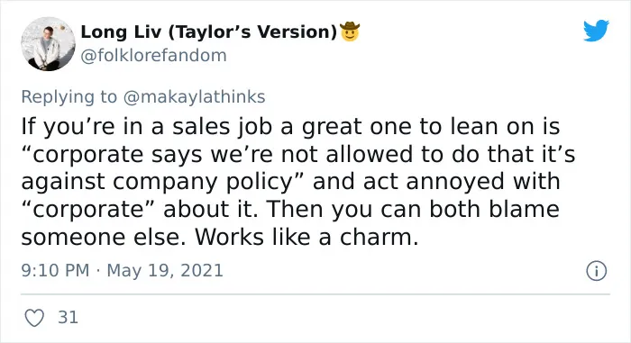 People Are Cracking Up At These 31 Funny Lies Service Workers Said To Customers In Uncomfortable Situations