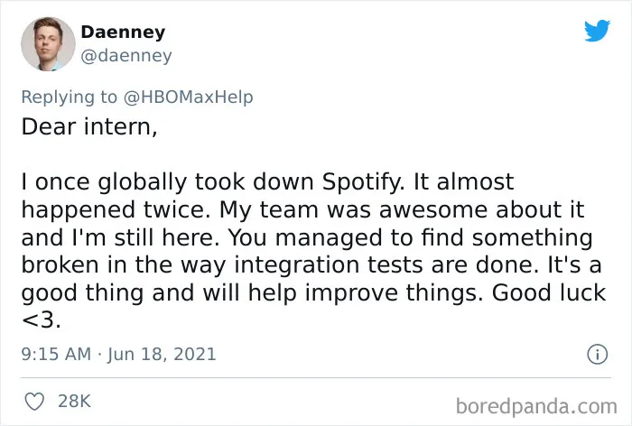People Share Their Biggest Work Fails In An Attempt To Console An HBO Intern Who Made A Mistake