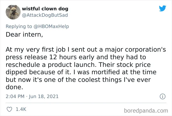 People Share Their Biggest Work Fails In An Attempt To Console An HBO Intern Who Made A Mistake