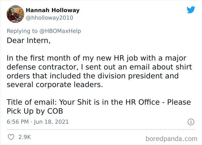 People Share Their Biggest Work Fails In An Attempt To Console An HBO Intern Who Made A Mistake