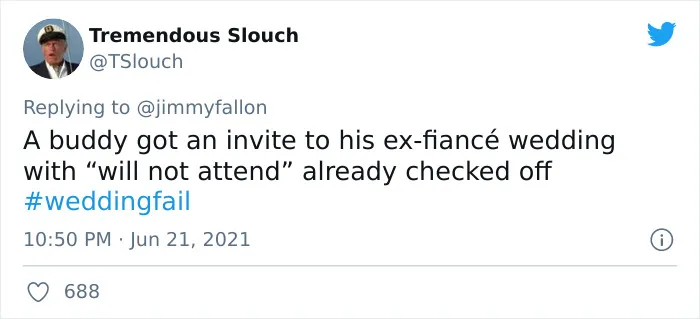 Jimmy Fallon Asks People To Share The Worst Wedding Fails They’ve Seen, And Here Are 40 Responses (New Pics)
