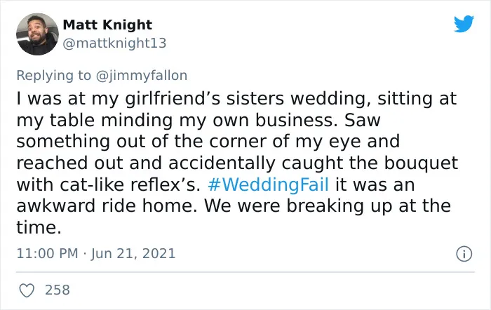 Jimmy Fallon Asks People To Share The Worst Wedding Fails They’ve Seen, And Here Are 40 Responses (New Pics)