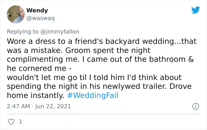 Jimmy Fallon Asks People To Share The Worst Wedding Fails They’ve Seen, And Here Are 40 Responses (New Pics)
