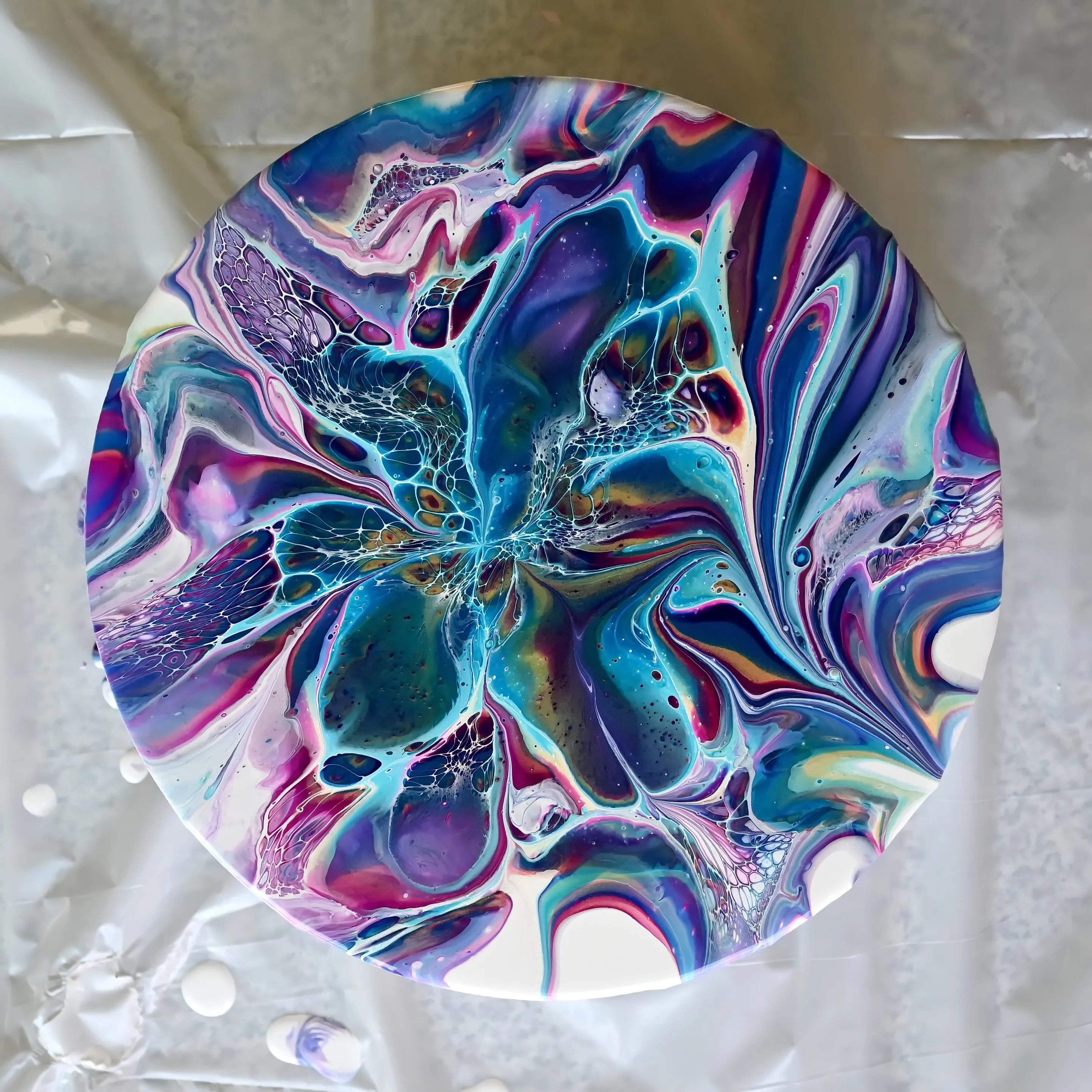 Blooming ~ I'm Still Practising ~ Fluid Art Painting ~ Acrylic Pouring Bloom Technique