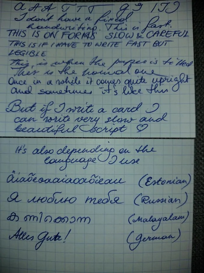 I Don't Have A Fixed Handwriting So It Looks Quite Messy