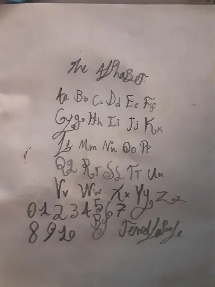 My Handwriting On Paper