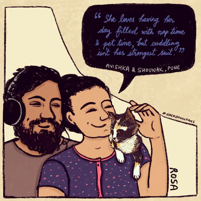 My Series Of Illustrations Looking At The Relationships Of People And Their Pets In The Lockdown (16 Pics)