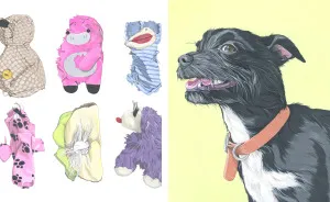 I Made This Illustration Series Featuring Dogs And Their Favorite Toys (9 Pics)