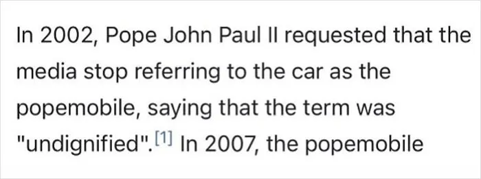 The Popemobile