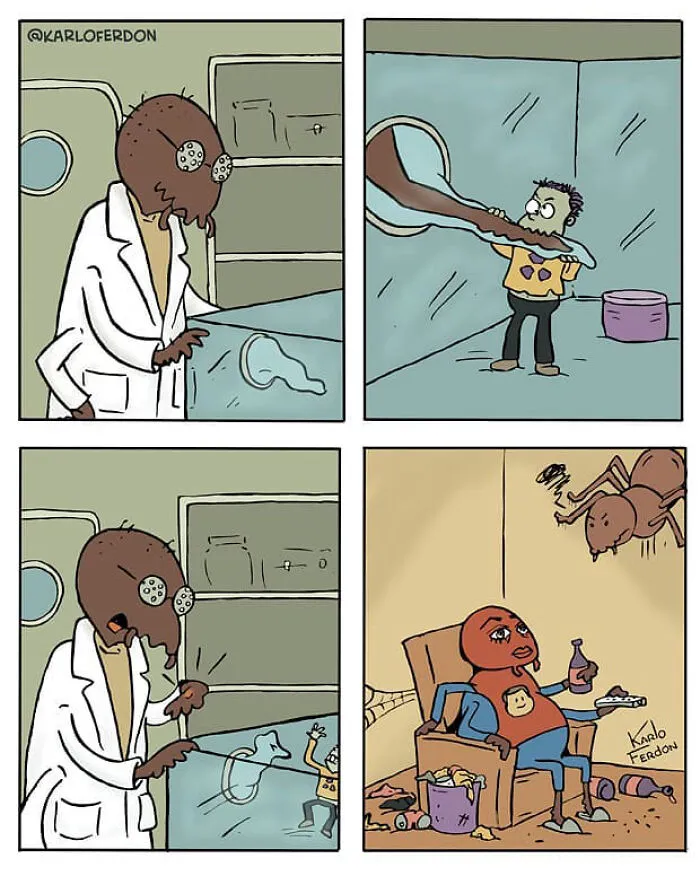 Artist Shows What Superheroes Are Doing In Their Free Time Without Saying A Word (30 New Comics)