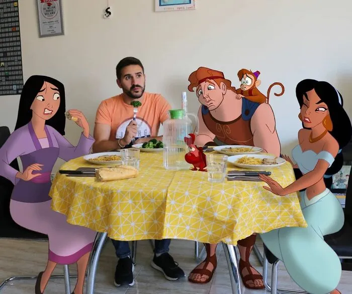 Guy Continues To Place Disney Characters Into His Photos And The Result Looks Like They're Having A Blast (30 New Pics)