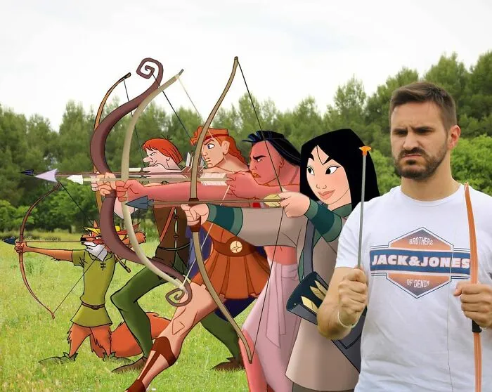 Este hombre sigue colocando personajes de Disney en sus fotos y los resultados son divertidísimos (30 nuevas fotos)