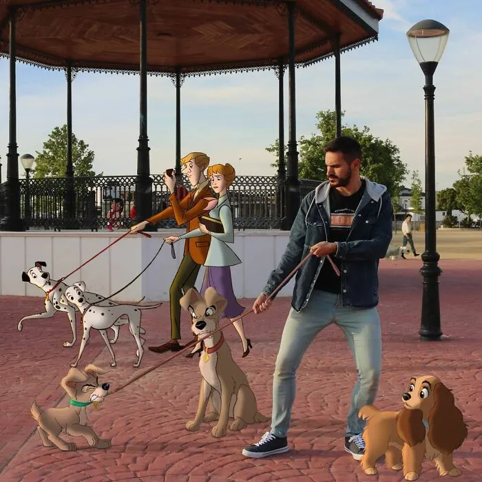 Este hombre sigue colocando personajes de Disney en sus fotos y los resultados son divertidísimos (30 nuevas fotos)