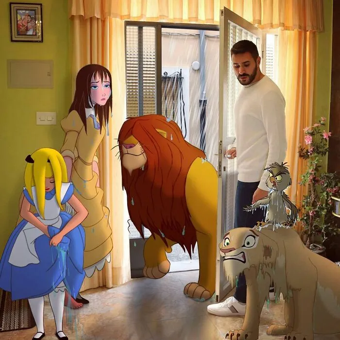 Este hombre sigue colocando personajes de Disney en sus fotos y los resultados son divertidísimos (30 nuevas fotos)