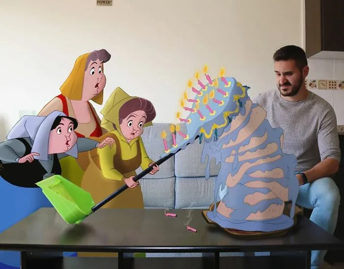 Guy Continues To Place Disney Characters Into His Photos And The Result Looks Like They're Having A Blast (30 New Pics)