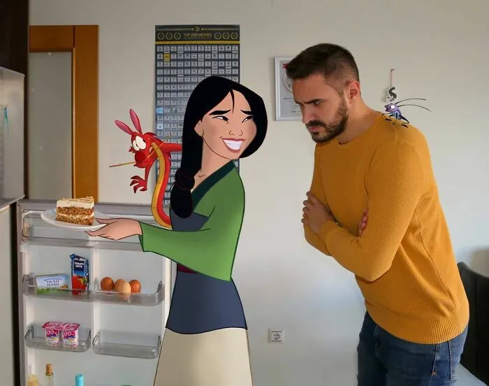 Este hombre sigue colocando personajes de Disney en sus fotos y los resultados son divertidísimos (30 nuevas fotos)