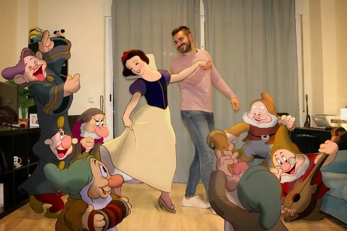 Este hombre sigue colocando personajes de Disney en sus fotos y los resultados son divertidísimos (30 nuevas fotos)