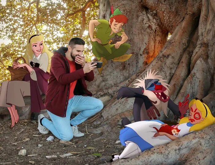 Este hombre sigue colocando personajes de Disney en sus fotos y los resultados son divertidísimos (30 nuevas fotos)