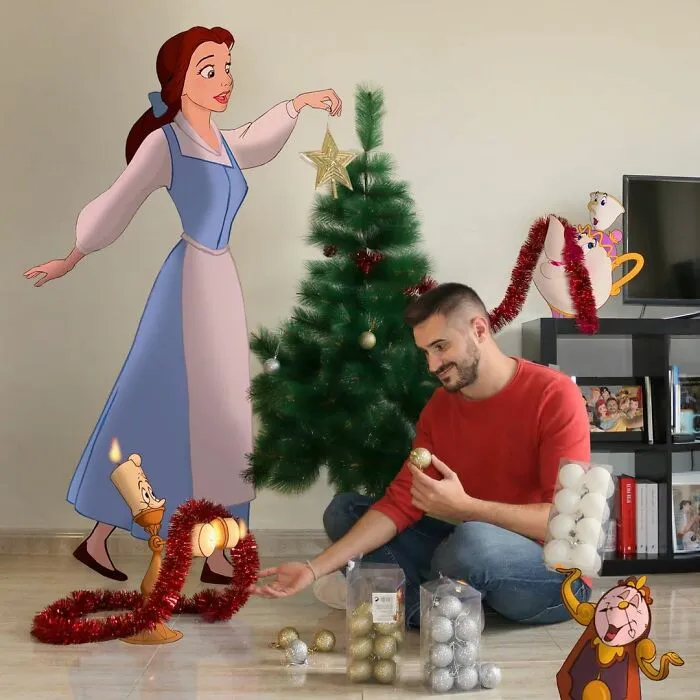 Guy Continues To Place Disney Characters Into His Photos And The Result Looks Like They're Having A Blast (30 New Pics)