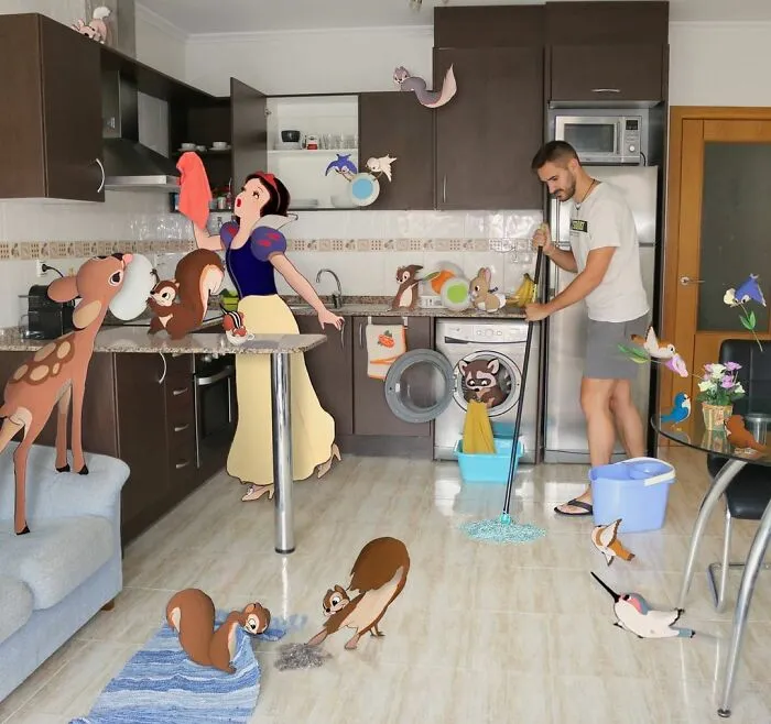 Este hombre sigue colocando personajes de Disney en sus fotos y los resultados son divertidísimos (30 nuevas fotos)