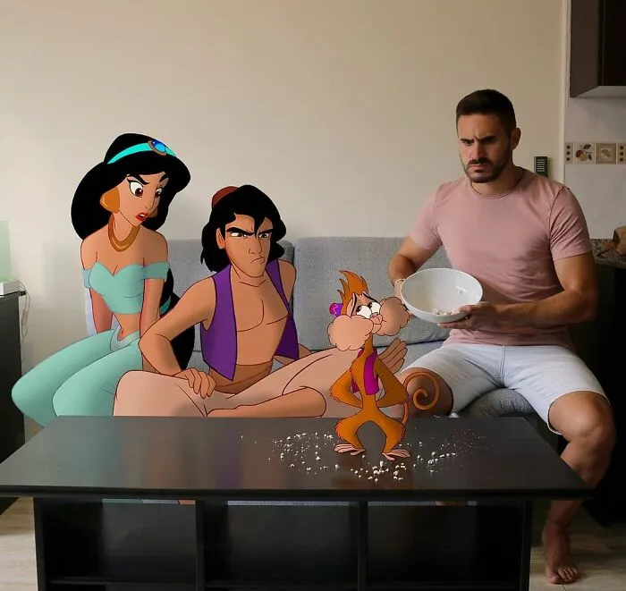 Este hombre sigue colocando personajes de Disney en sus fotos y los resultados son divertidísimos (30 nuevas fotos)
